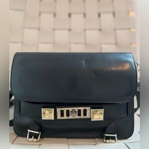 Proenza Schouler PS11 Black Calfskin Medium Shoulder Bag